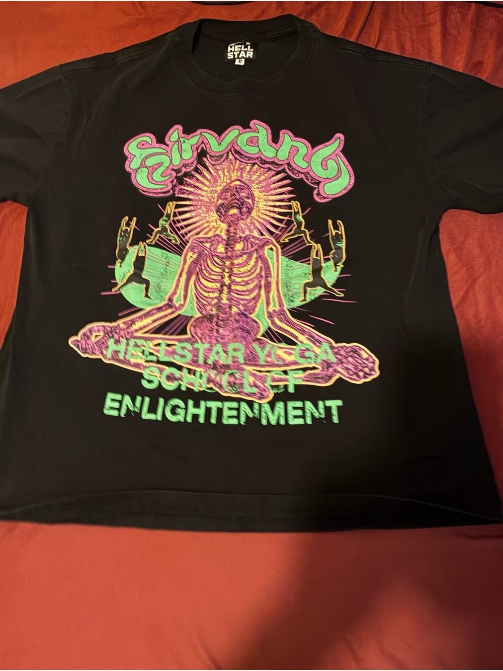 Black Graphic Tee - Neon Enlightenment